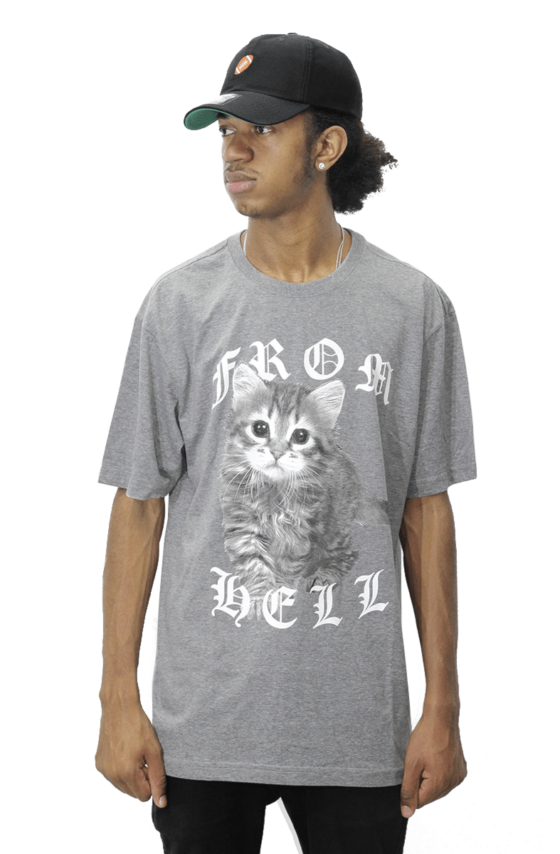 Camiseta Blunt Cat From Hell Cinza - NewSkull