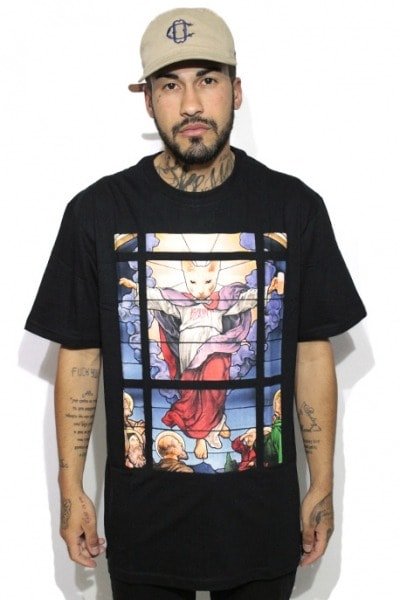 Camiseta Blunt Cat Jesus Preto - NewSkull