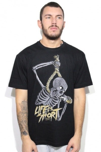 Camiseta Blunt Life is Fucking Short Preta - NewSkull