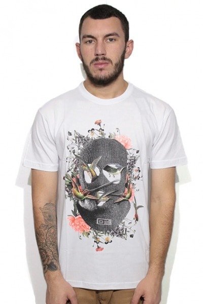 Camiseta Blunt Mask Dark Birds Branca - NewSkull