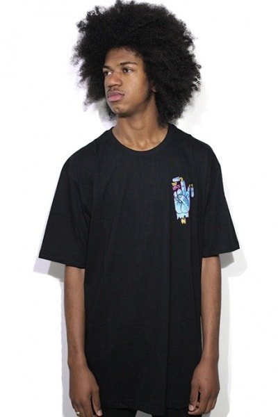 Camiseta Blunt Peace Broken Finger Preta - NewSkull