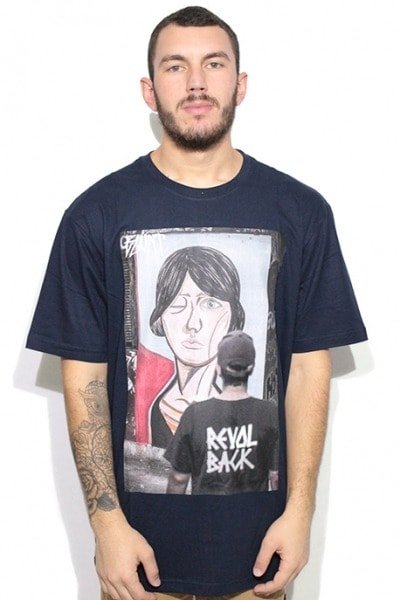 Camiseta Blunt Revolback In The Wall Azul - NewSkull