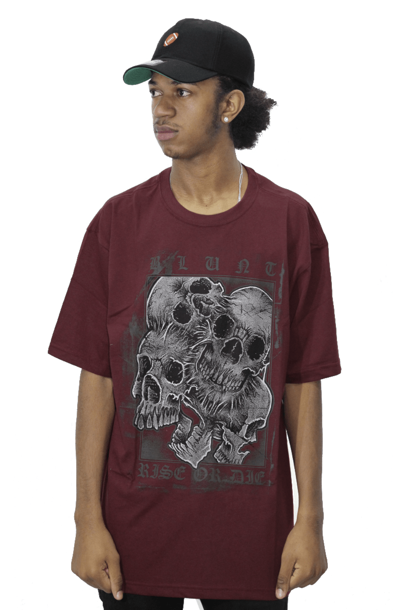 Camiseta Blunt Rise Or Die Bordo - NewSkull
