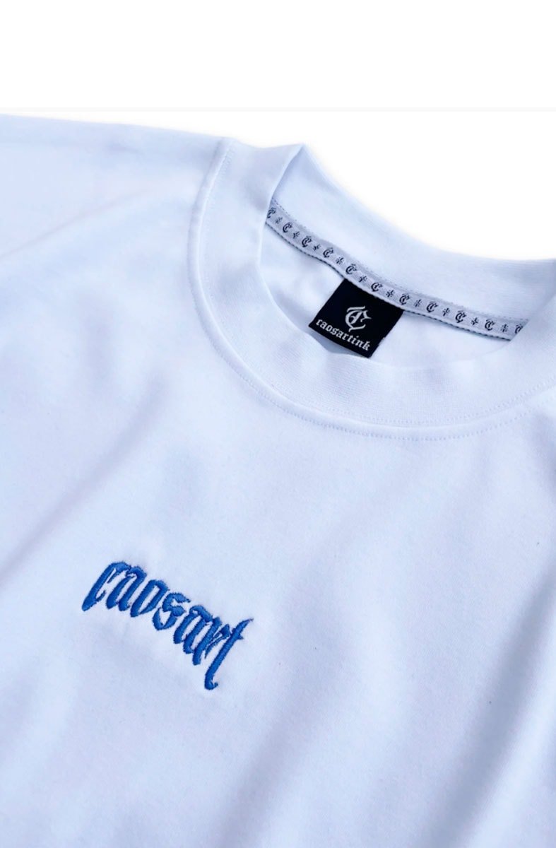 Camiseta Caos Art Ink Algodão Egípcio Branco - NewSkull