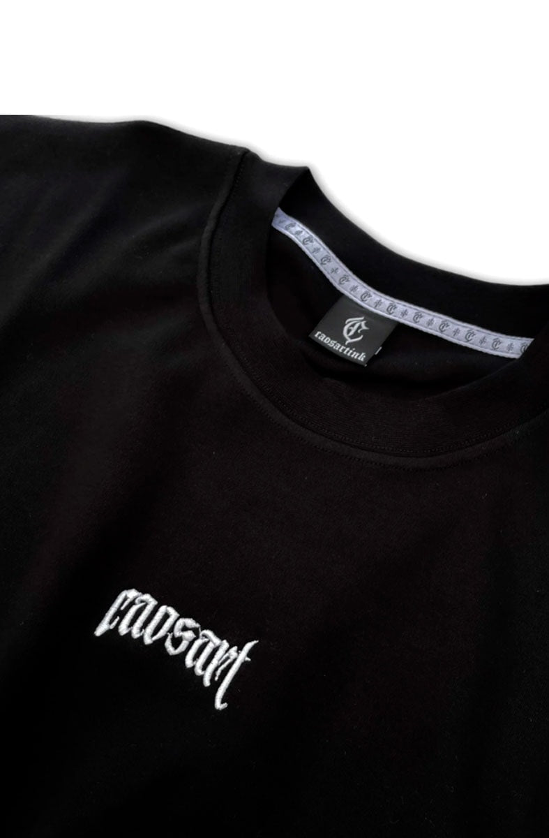 Camiseta Caos Art ink Algodão Egípcio Preto - NewSkull