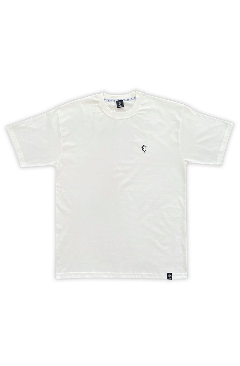 Camiseta Caos Art ink Logo Algodão Egípcio Branco - NewSkull