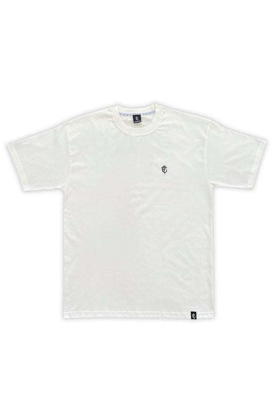 Camiseta Caos Art ink Logo Algodão Egípcio Branco - NewSkull