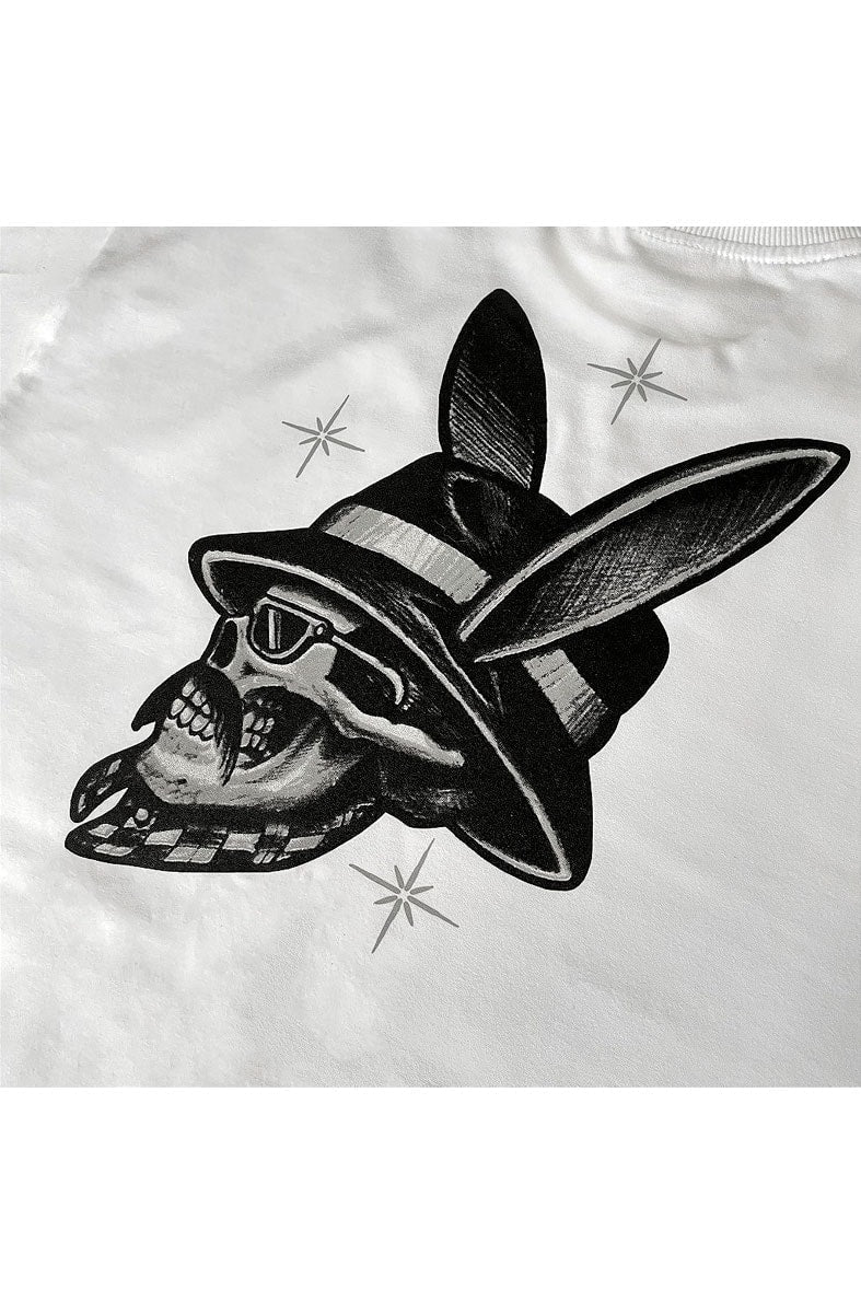 Camiseta Caos Art Ink Playboy Branca - NewSkull