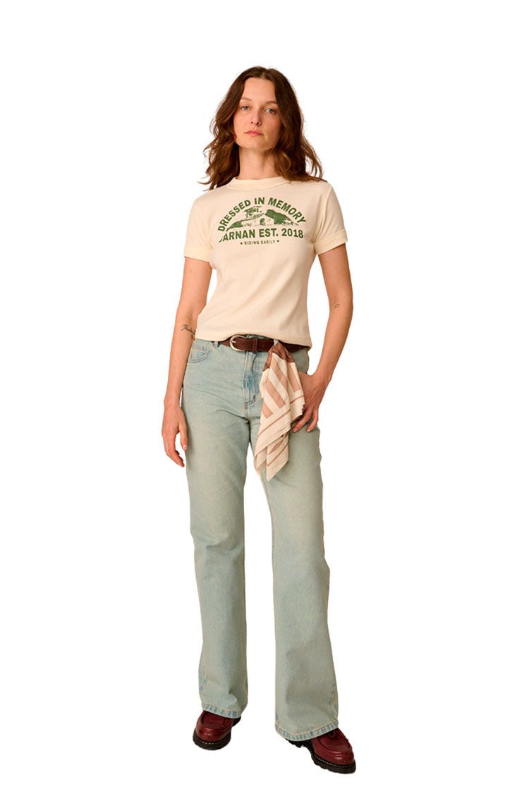 Camiseta CARNAN Feminino Farm House Baby Tee Off - White - NewSkull