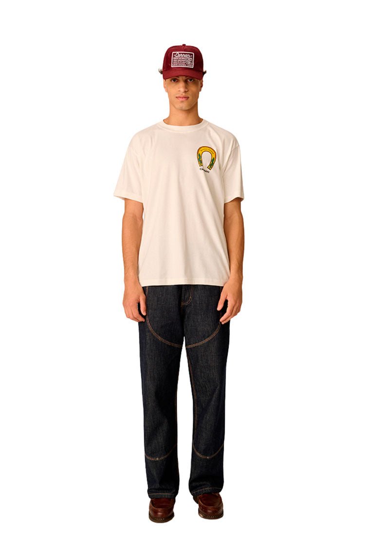 Camiseta CARNAN Horses Painting Heavy T-shirt Off - White - NewSkull