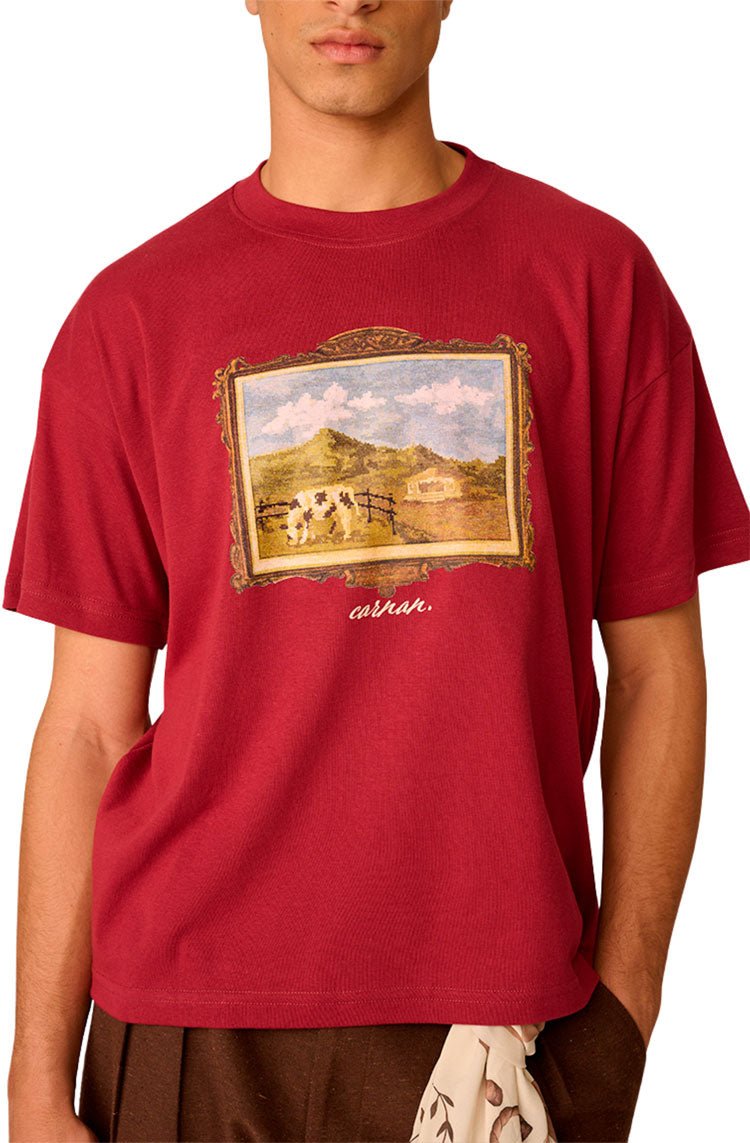Camiseta CARNAN Ranch Painting Boxy Heavy T-shirt Vinho - NewSkull