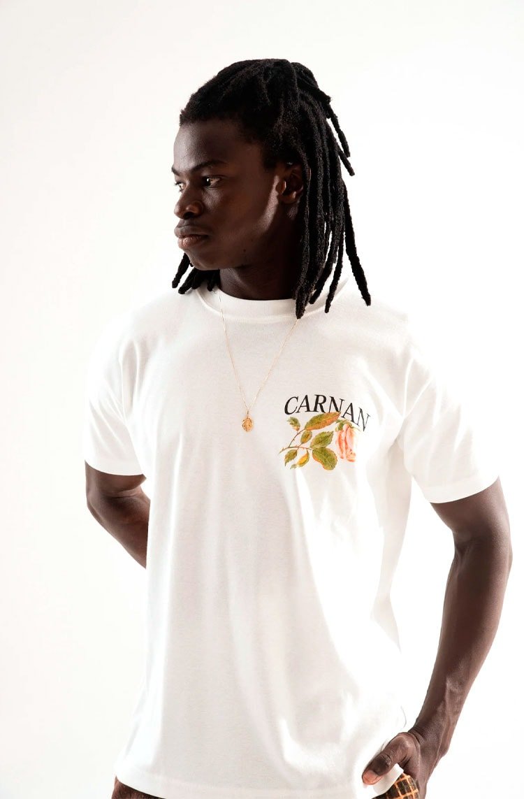 Camiseta CARNAN Rose Heavy T-shirt Off - White - NewSkull