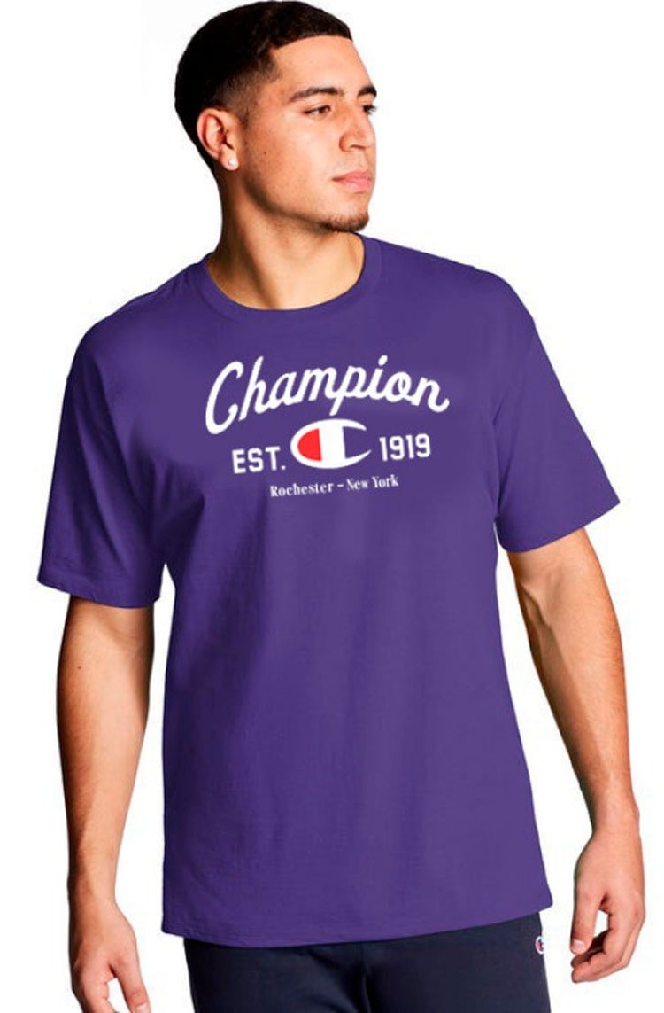 Camiseta Champion Arc Manga Curta Roxo/Branco - NewSkull