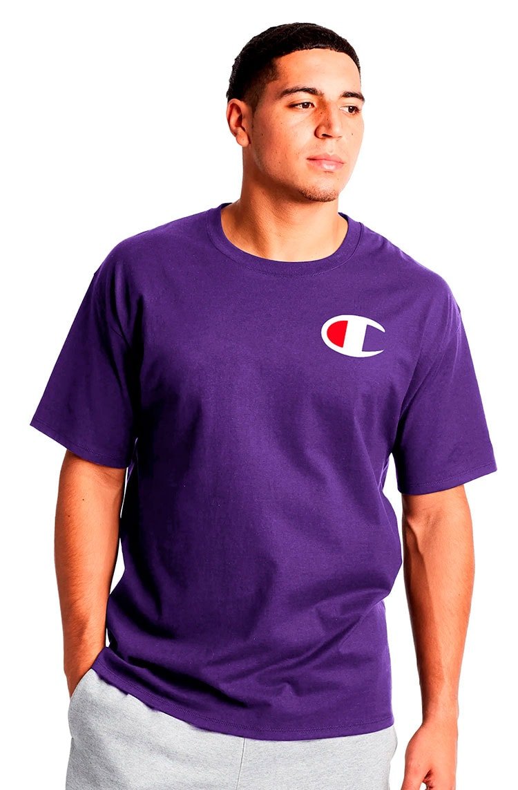 Camiseta Champion Logo C Ink Roxa - NewSkull
