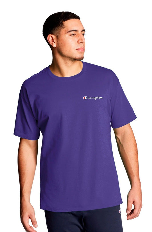 Camiseta Champion Logo Mini Script Ink Roxa - NewSkull