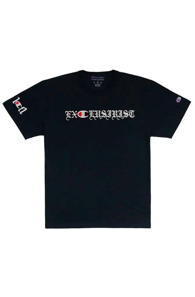 Camiseta Champion Malha Leve Patch 10F1 Exclusiviist Metalizado Preto - NewSkull