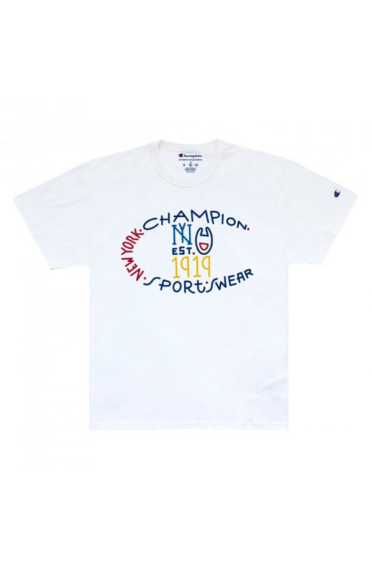Camiseta Champion Manga Curta Notebook Dodle Branca - NewSkull