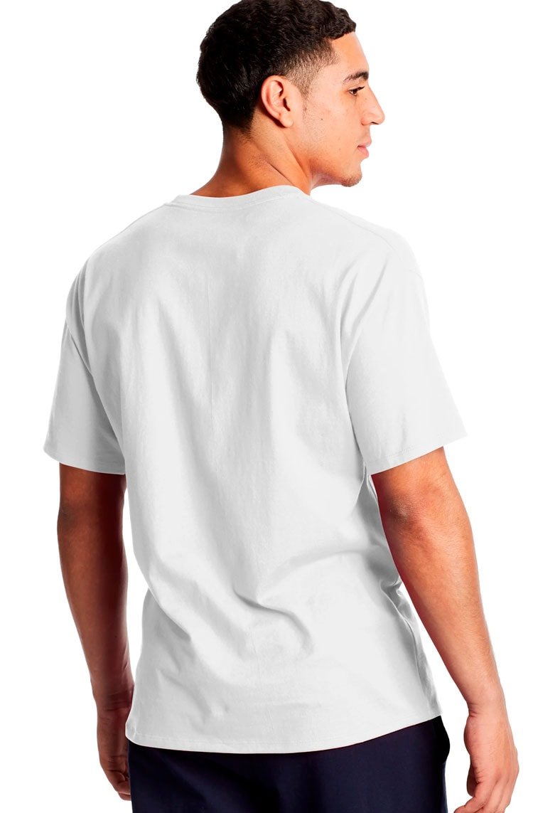 Camiseta Champion Manga Curta Patrit Usa Flag Off White - NewSkull