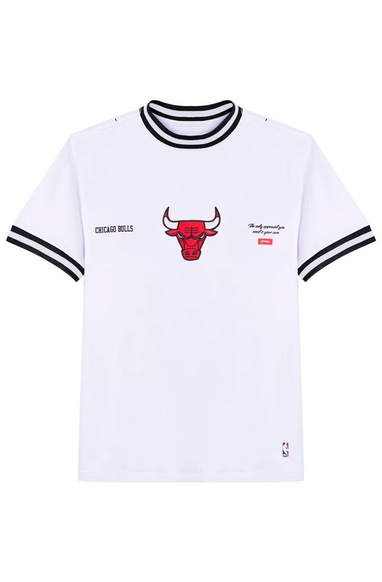 Camiseta Dystom Approve X NBA Bulls Branco/Vermelho - NewSkull