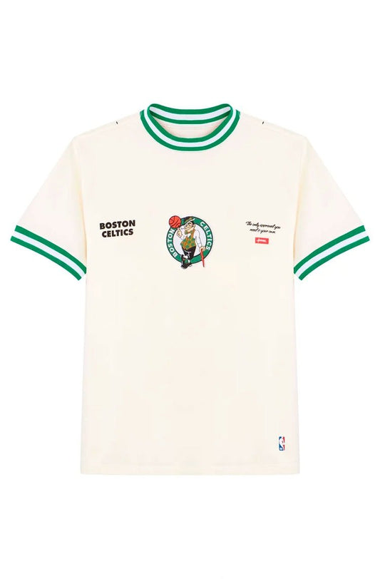 Camiseta Dystom Approve X NBA Celtics Off White/Verde - NewSkull