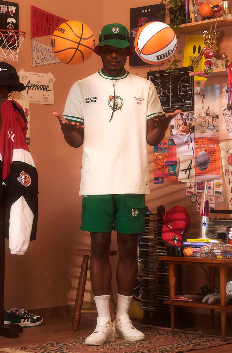 Camiseta Dystom Approve X NBA Celtics Off White/Verde - NewSkull