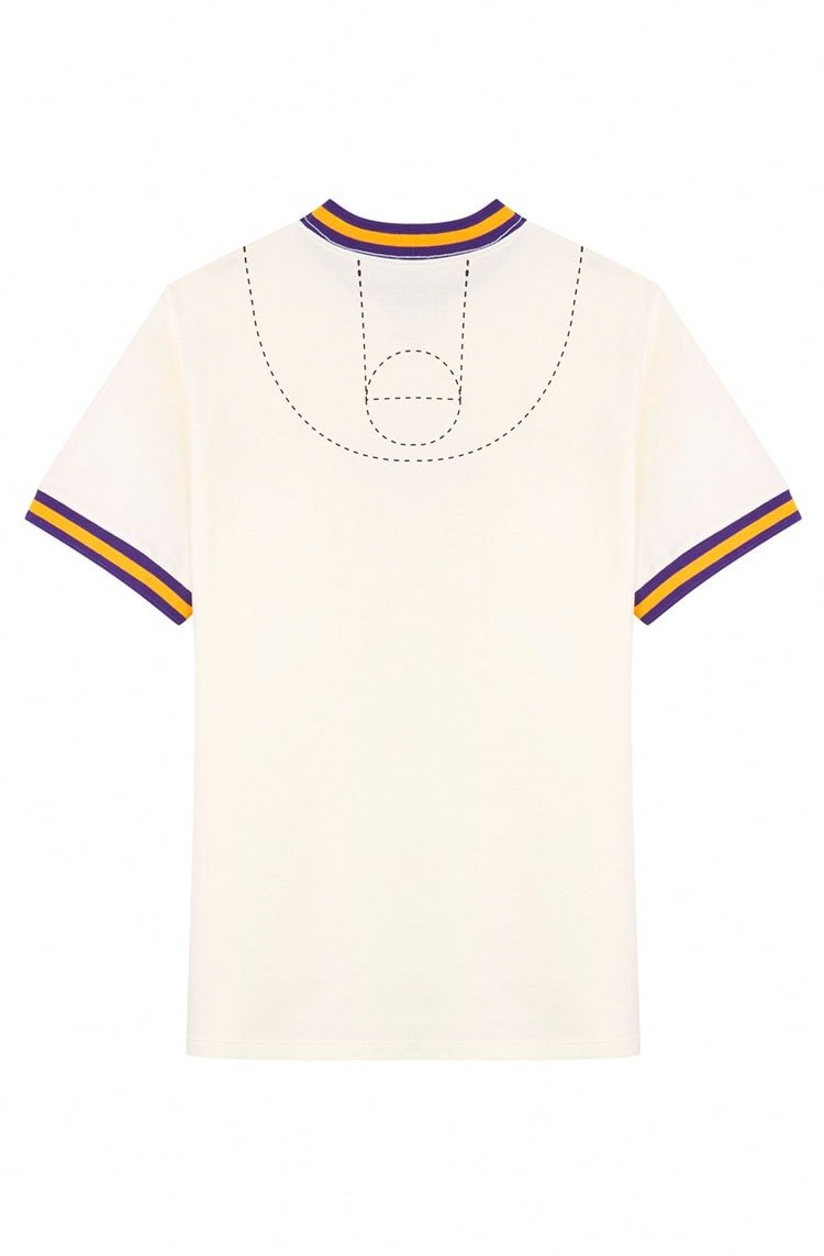 Camiseta Dystom Approve X NBA Lakers Off White/Amarelo - NewSkull