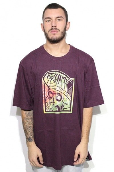 Camiseta Extra Grande Blunt Born and Raised Bordo - NewSkull
