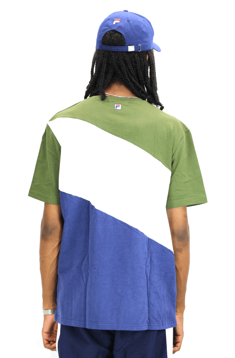 CAMISETA FILA BLOCKED OVERSIZE AZUL/VERDE - NewSkull