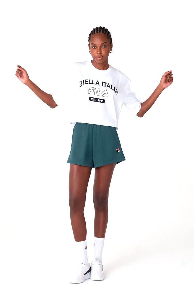 Camiseta Fila Copped Uc Biella Itália Feminina Branco - NewSkull