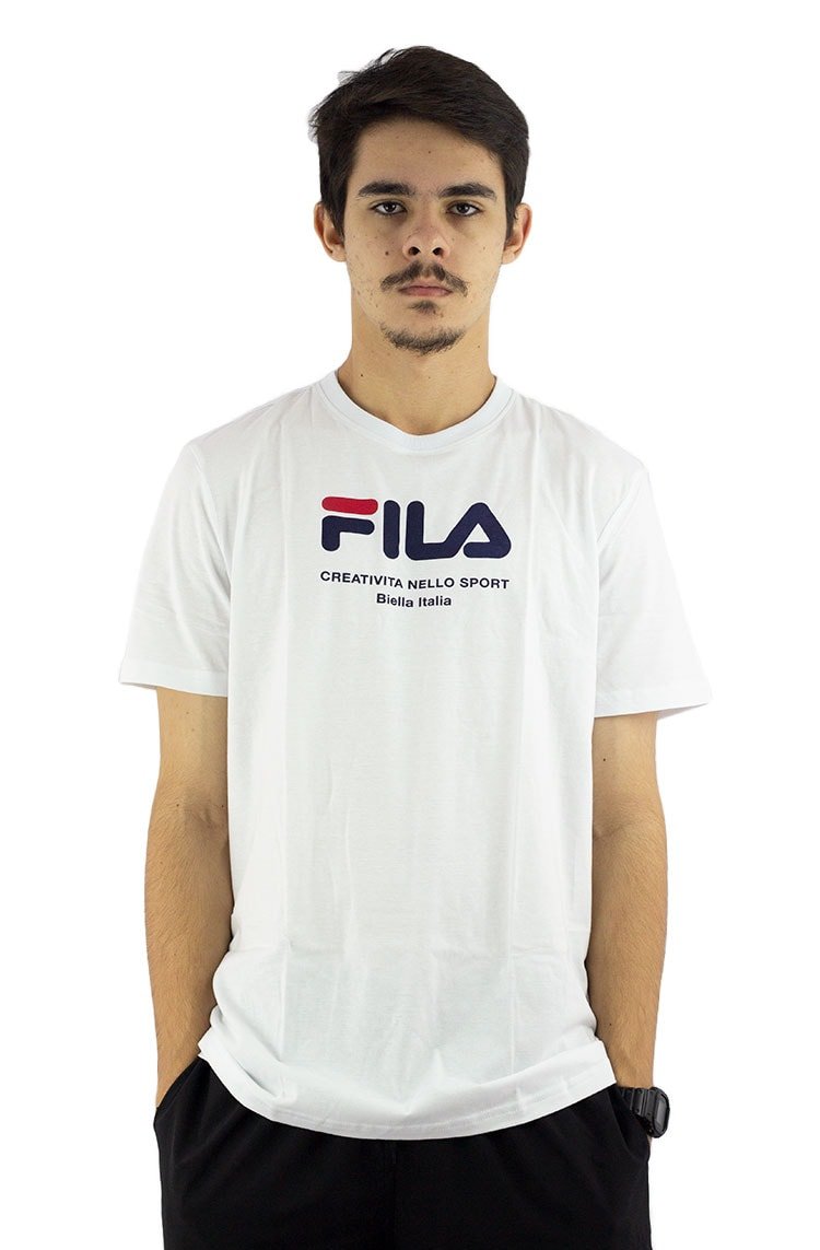 Camiseta Fila Creativita Branca/Azul - NewSkull