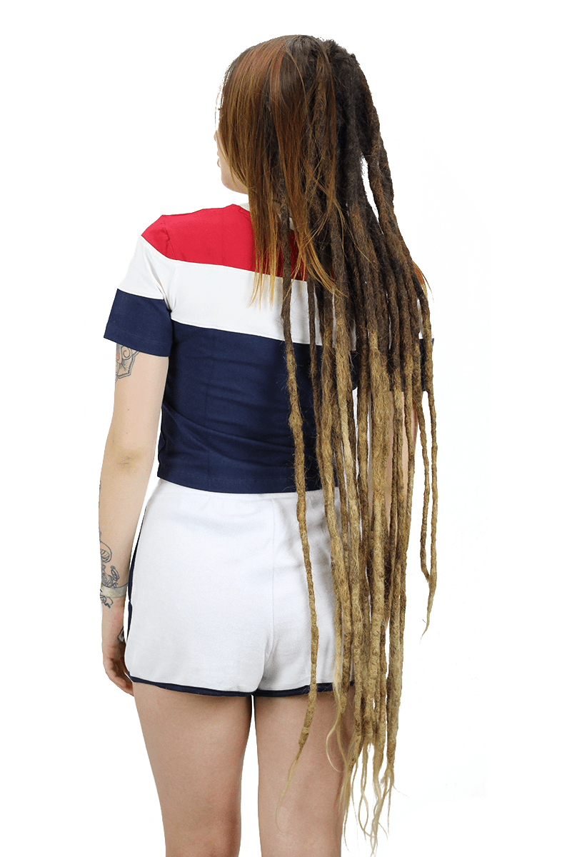 CAMISETA FILA FEMININA CROPPED MAYA AZUL/VER - NewSkull