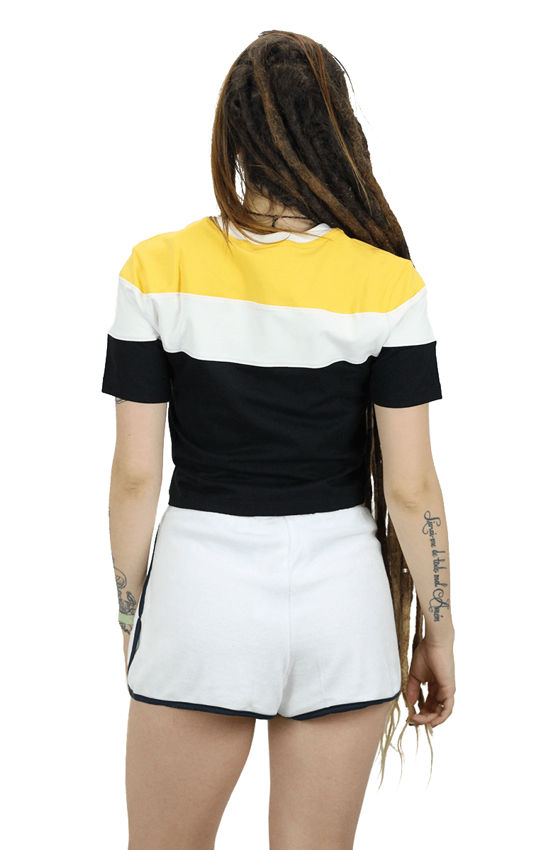 CAMISETA FILA FEMININA CROPPED MAYA PRETO/AMA - NewSkull