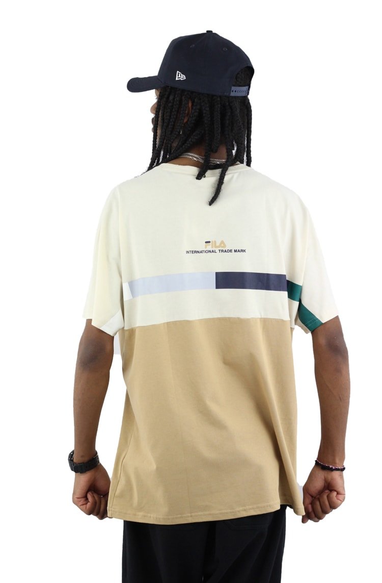 Camiseta FILA Flag Bege/Creme - NewSkull