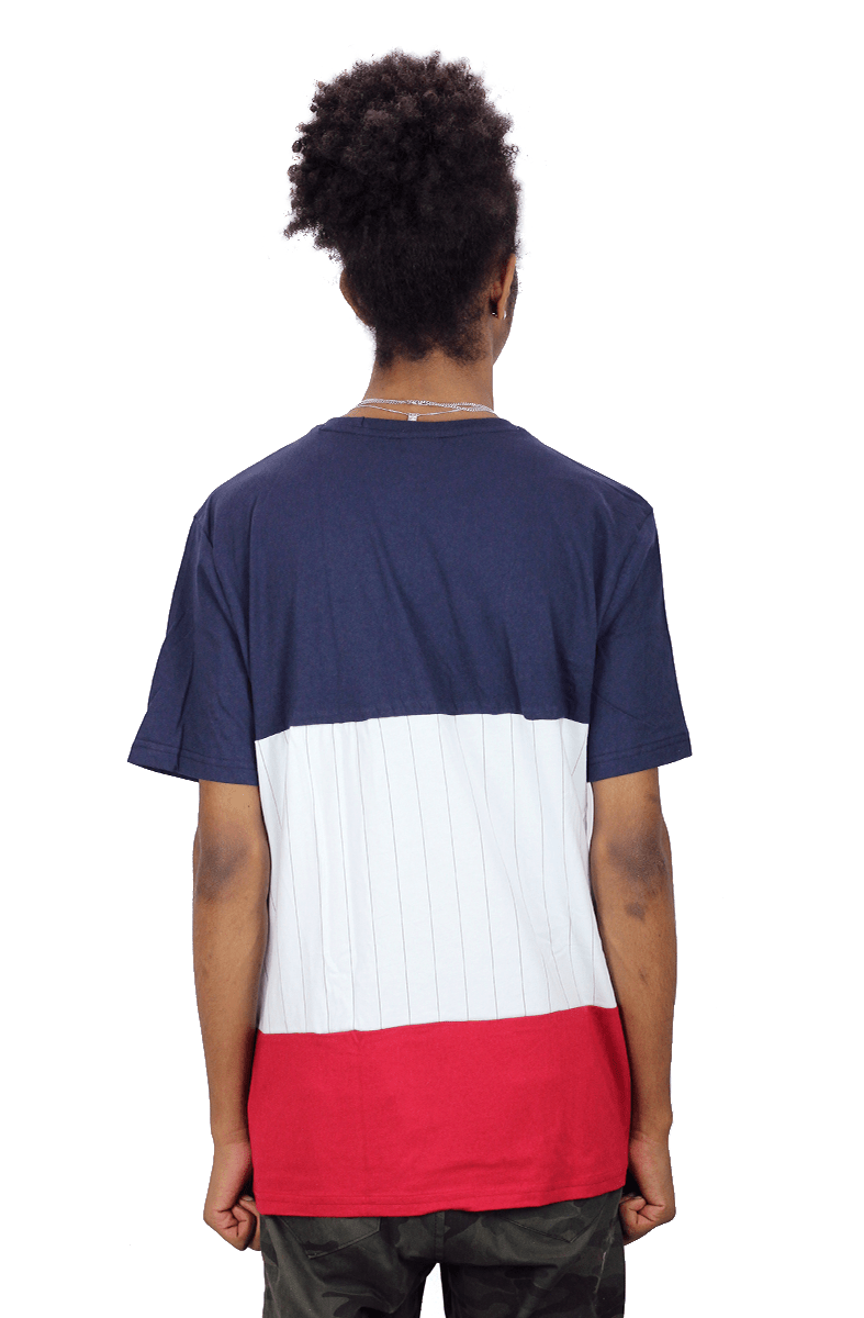 CAMISETA FILA PINSTRIPE BLOCKED AZUL - NewSkull
