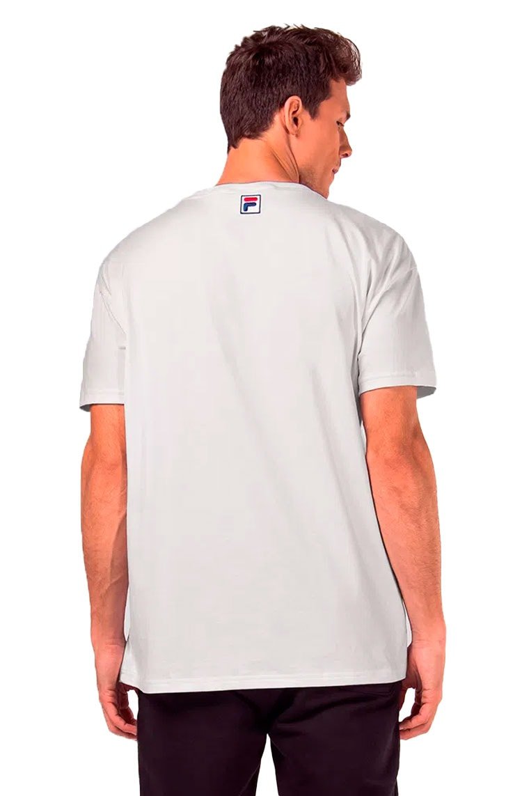 Camiseta Fila Stack New Branca/Azul/Vermelha - NewSkull