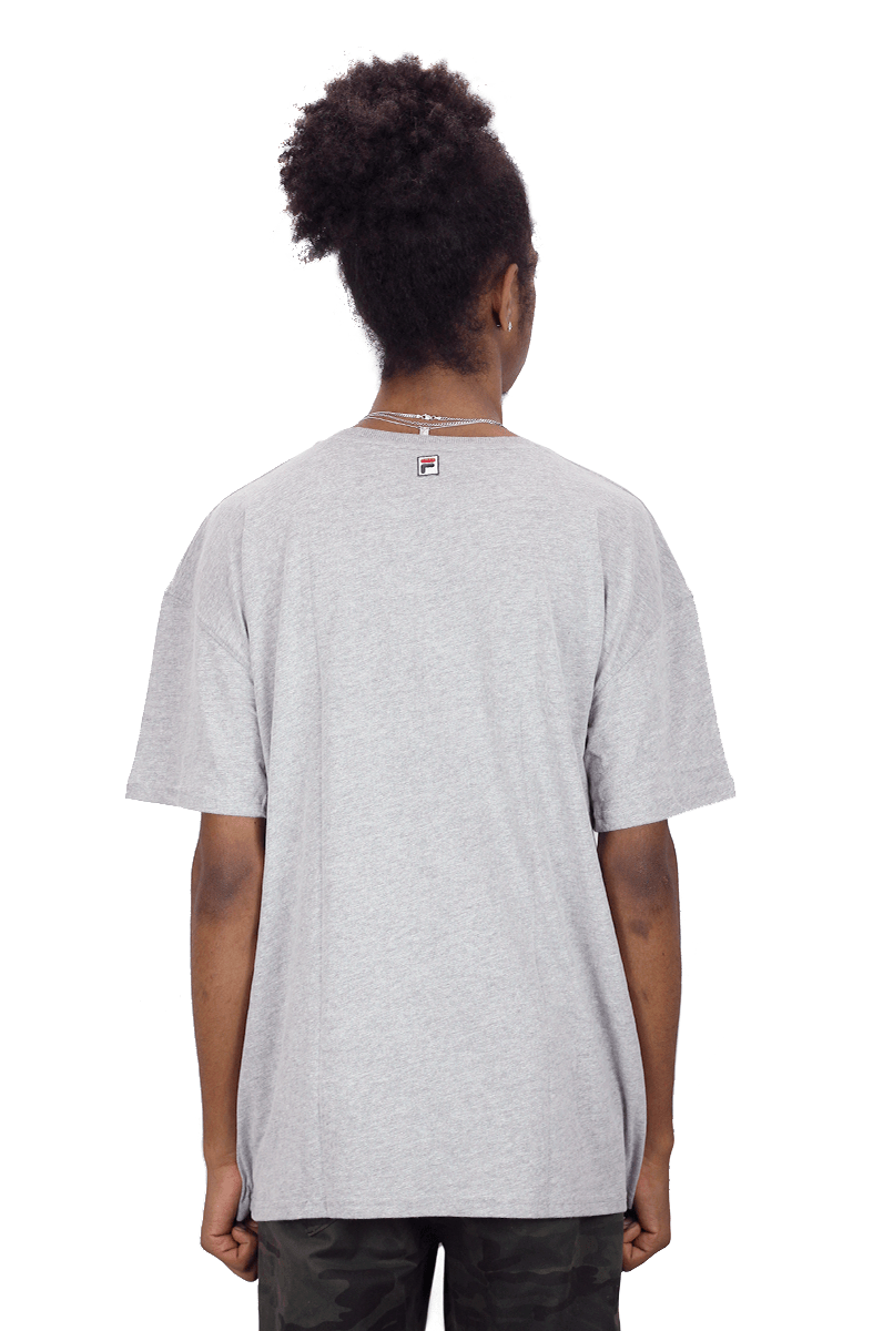 CAMISETA FILA STACK OVERSIZE CINZA - NewSkull