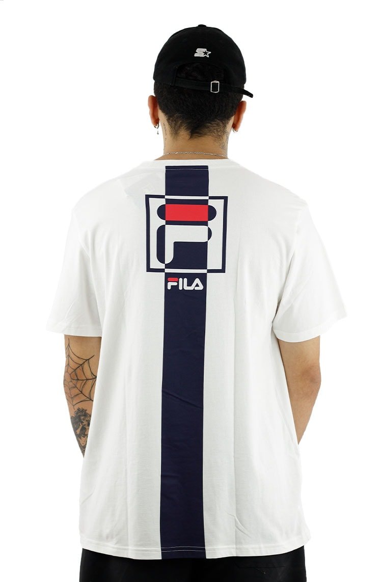Camiseta FILA Wes Branca/Azul - NewSkull