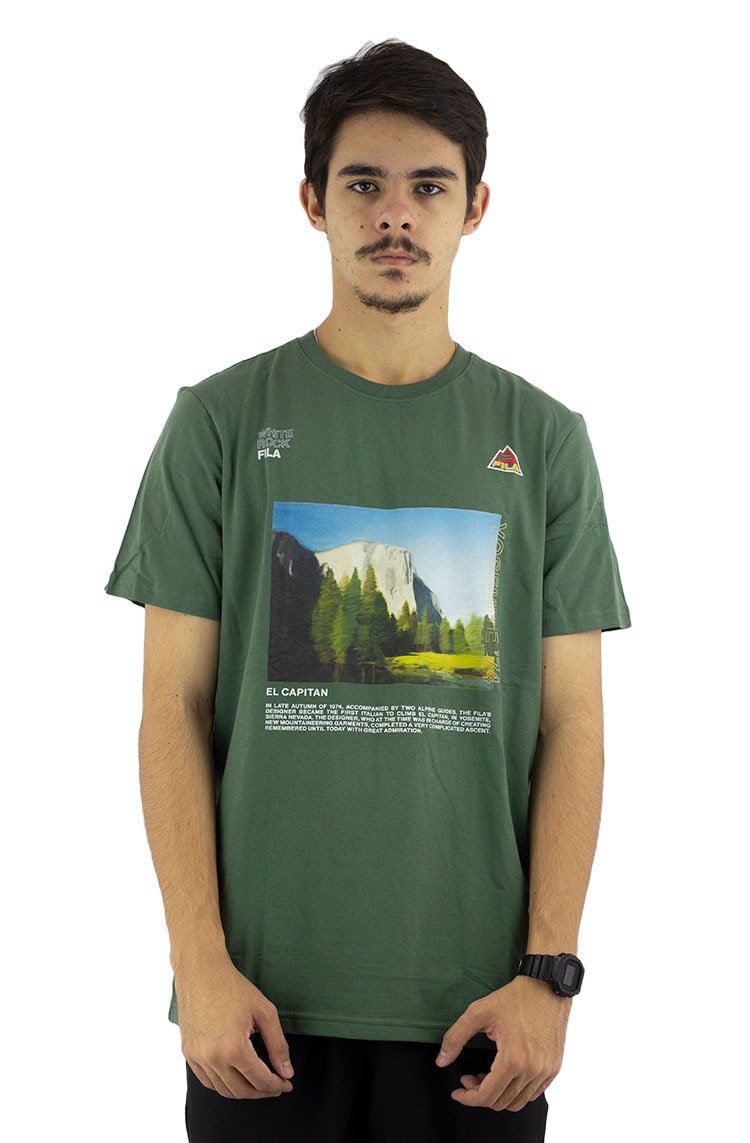 Camiseta Fila White Rock Verde/Branca - NewSkull