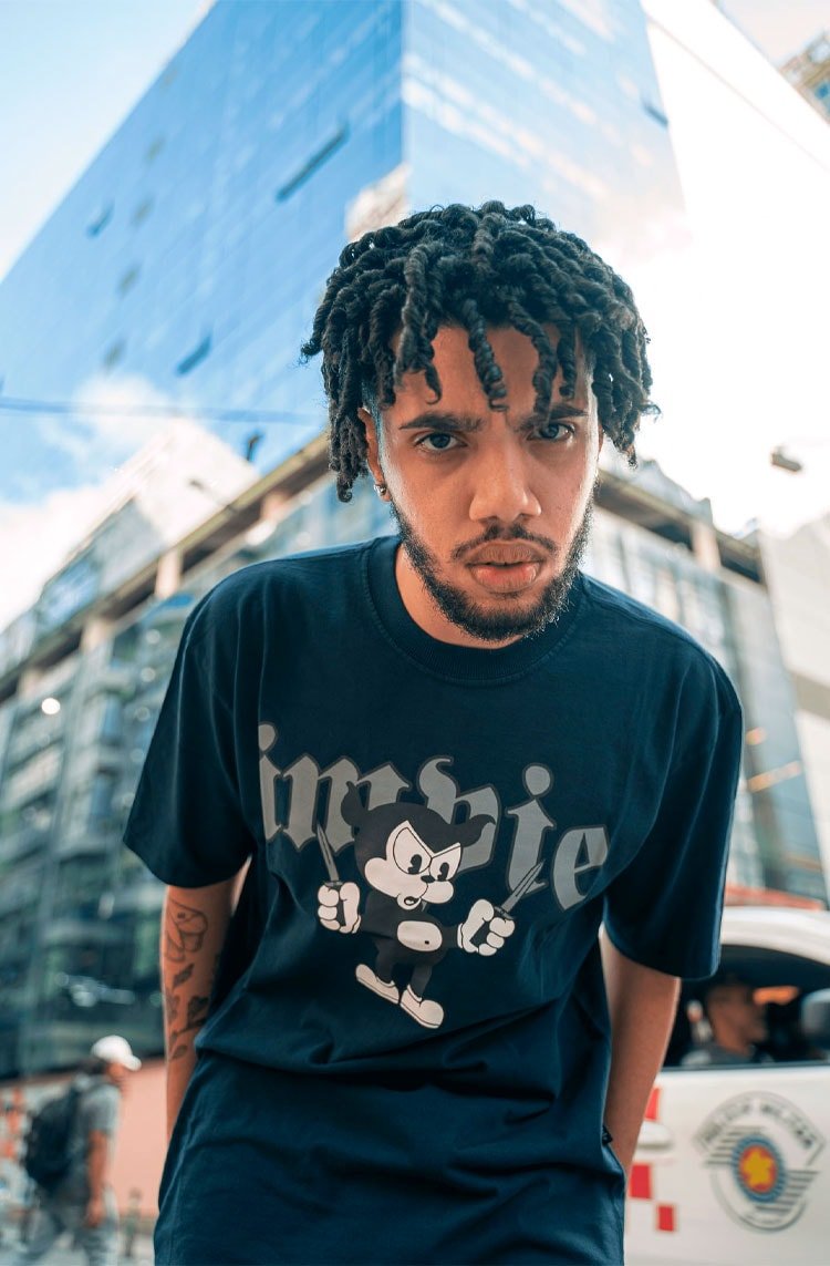 Camiseta Impie Cartoon Azul Marinho - NewSkull