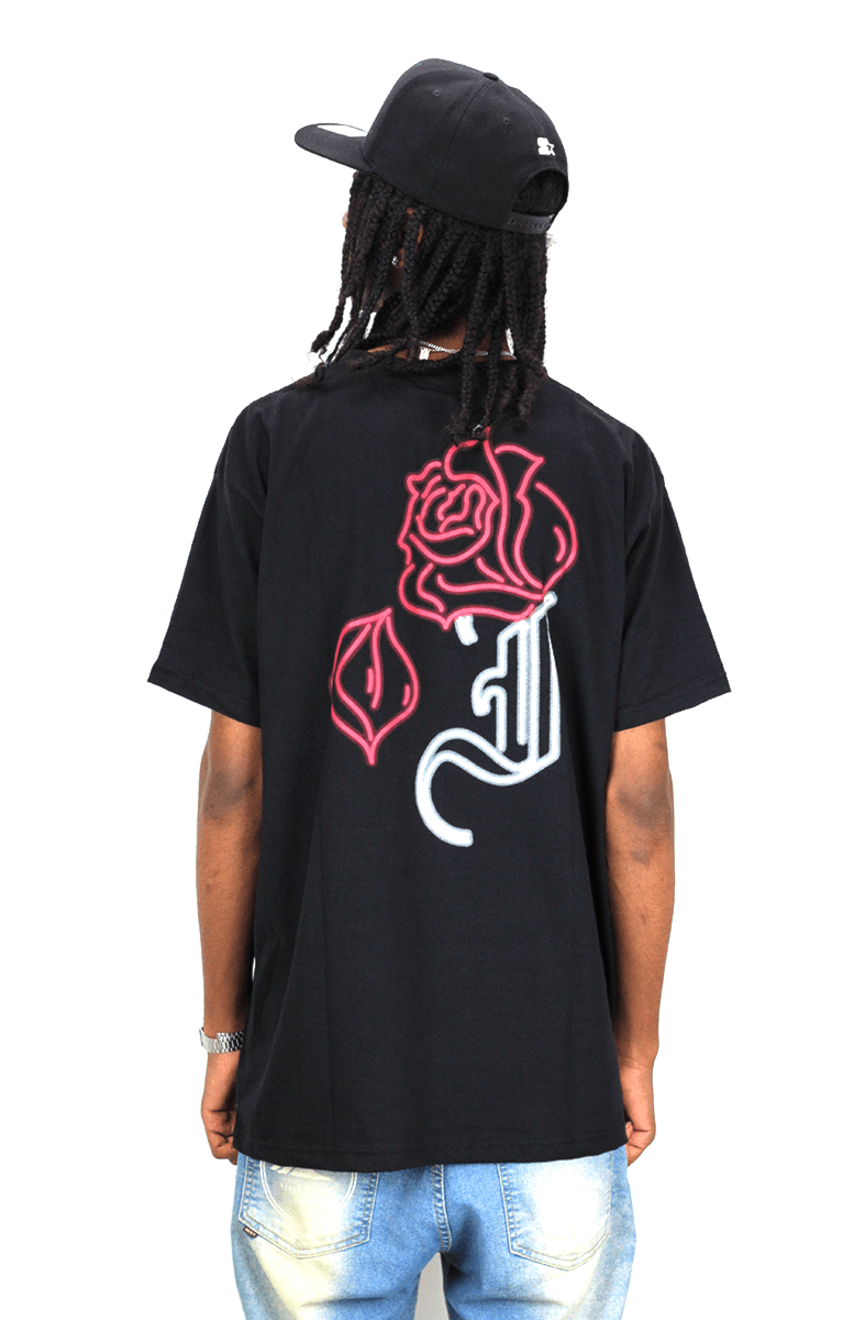 Camiseta Impie Clothing Neon Rose Preta - NewSkull