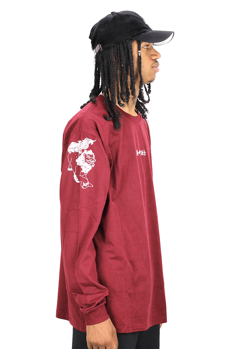Camiseta Impie Manga Longa Foo Bordo - NewSkull