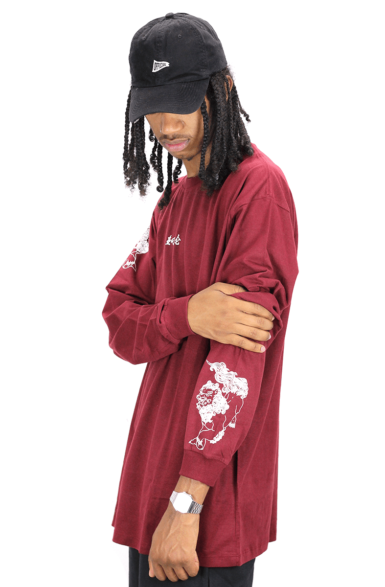 Camiseta Impie Manga Longa Foo Bordo - NewSkull