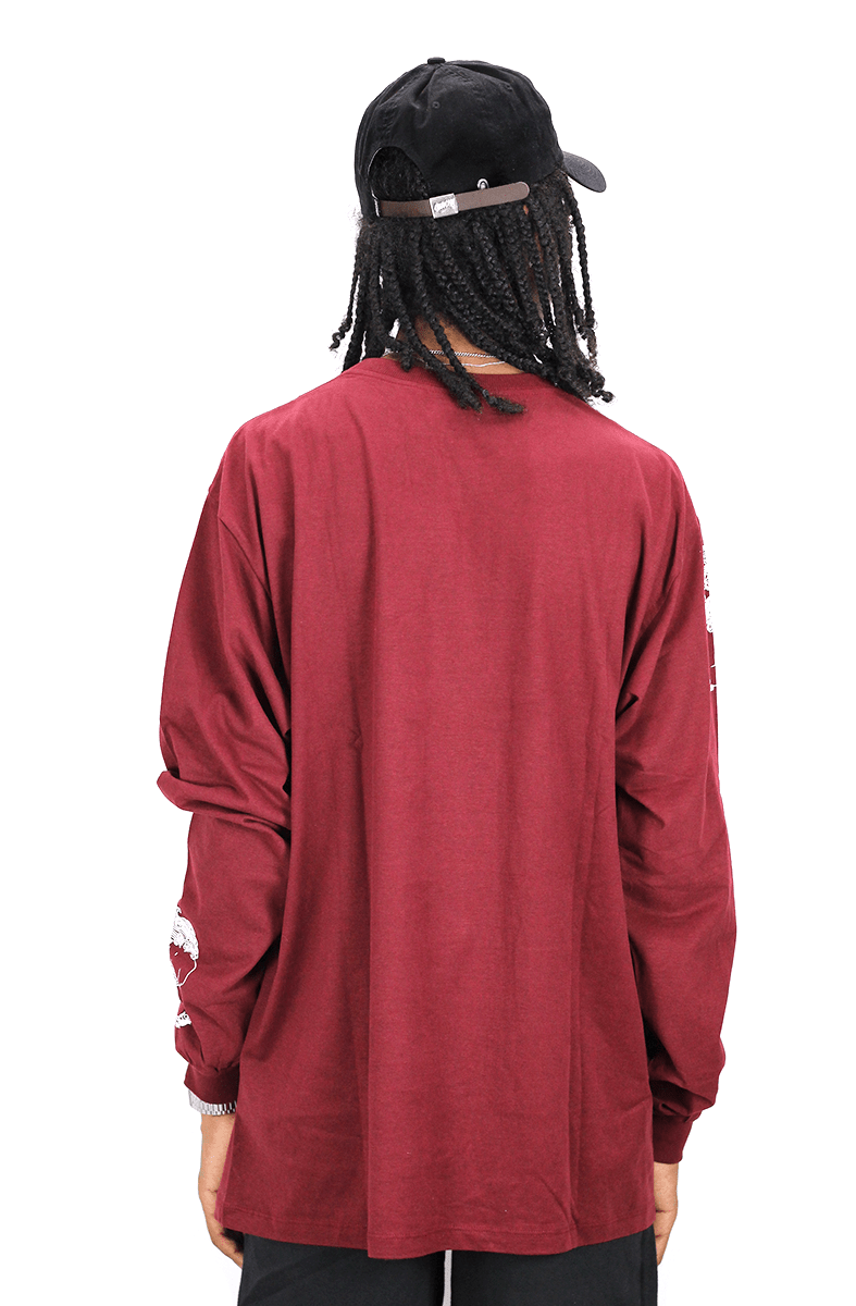 Camiseta Impie Manga Longa Foo Bordo - NewSkull