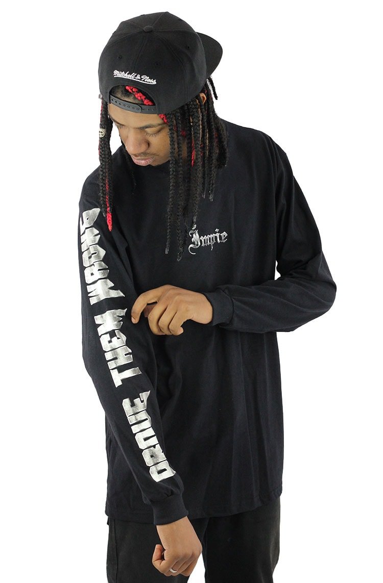 Camiseta IMPIE Manga Longa Metalized Preta - NewSkull