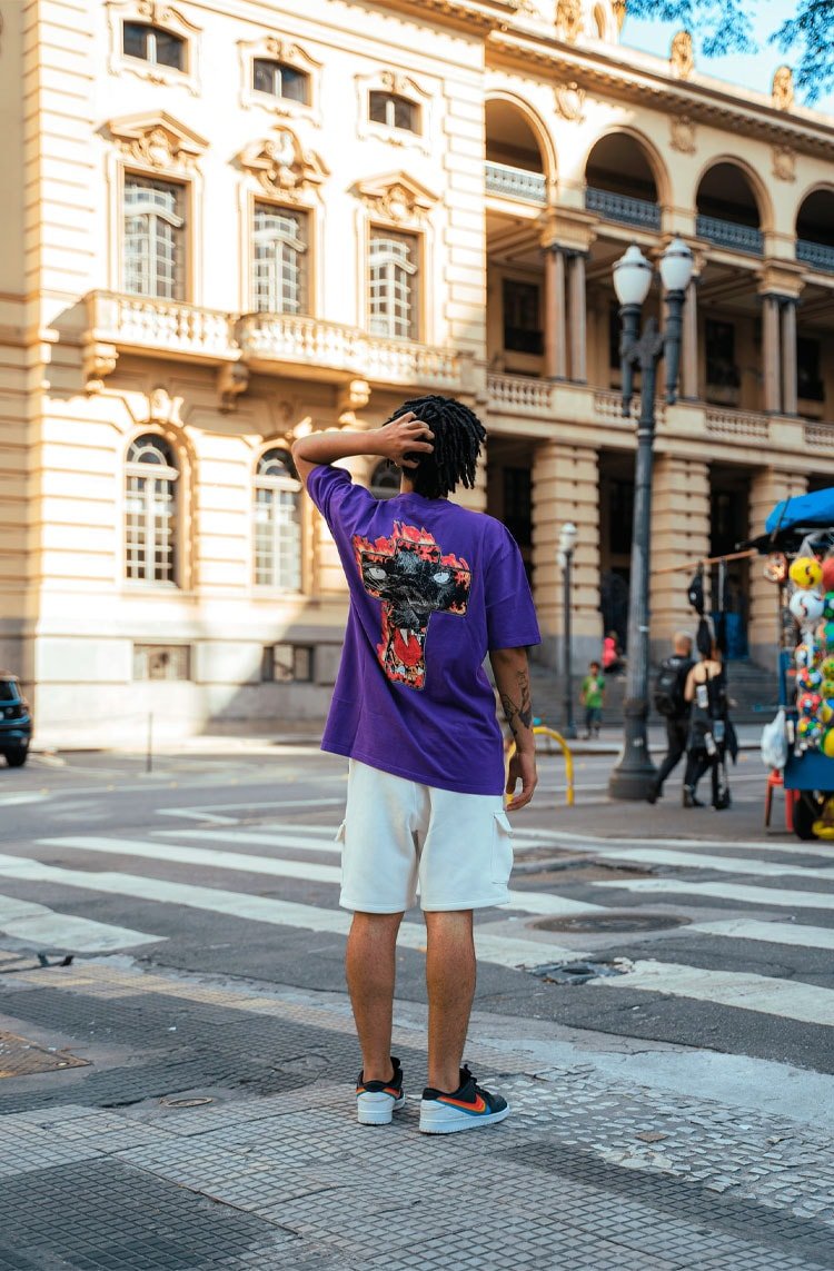 Camiseta Impie Panther Roxa - NewSkull