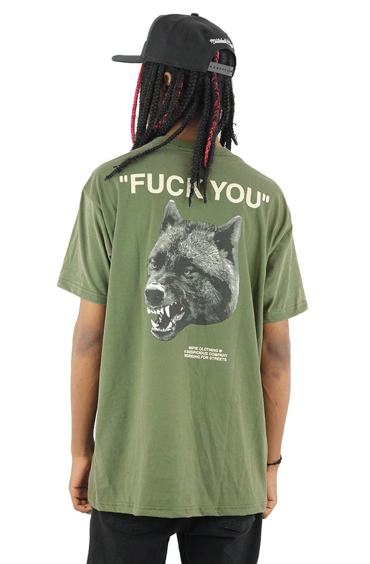 Camiseta IMPIE Wolf Militar Verde - NewSkull