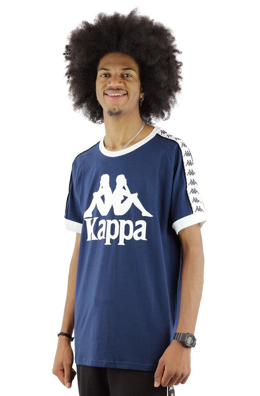 Camiseta Kappa Authentic Logo Azul Marinho - NewSkull