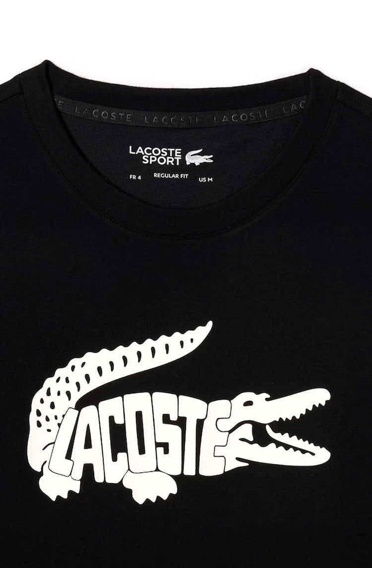 Camiseta Lacoste Esportiva Ultra - Dry Preto/Branco - NewSkull