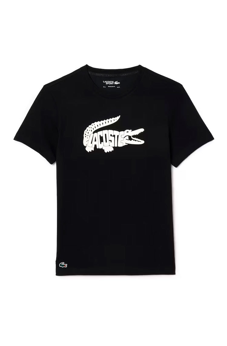 Camiseta Lacoste Esportiva Ultra - Dry Preto/Branco - NewSkull