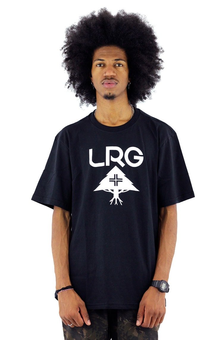 Camiseta LRG Logo Stack Preta - NewSkull